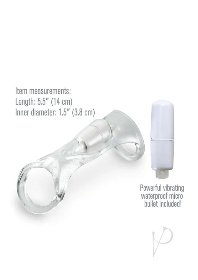 Male Sex Toys Fantasy X Tensions Fantasy XTensions Vibrating Cock Sling Sleeve Waterproof 55in Clear