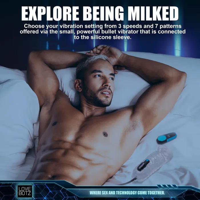 Male Sex Toys LoveBotz The Milker Pro Edition with Automatic Stroking Suction and Vibration