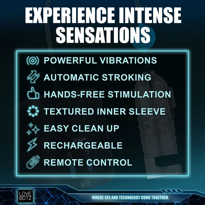 Male Sex Toys LoveBotz The Milker Pro Edition with Automatic Stroking Suction and Vibration