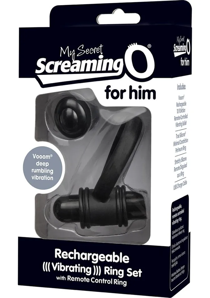 Male Sex Toys My Secret USB Rechargeable Vibrating Silicone Cock Ring Set For Him with Remote Control Ring Black My Secret Male Sex Toys My Secret USB Rechargeable Vibrating Silicone Cock Ring Set For Him with Remote Control Ring Black My Secret