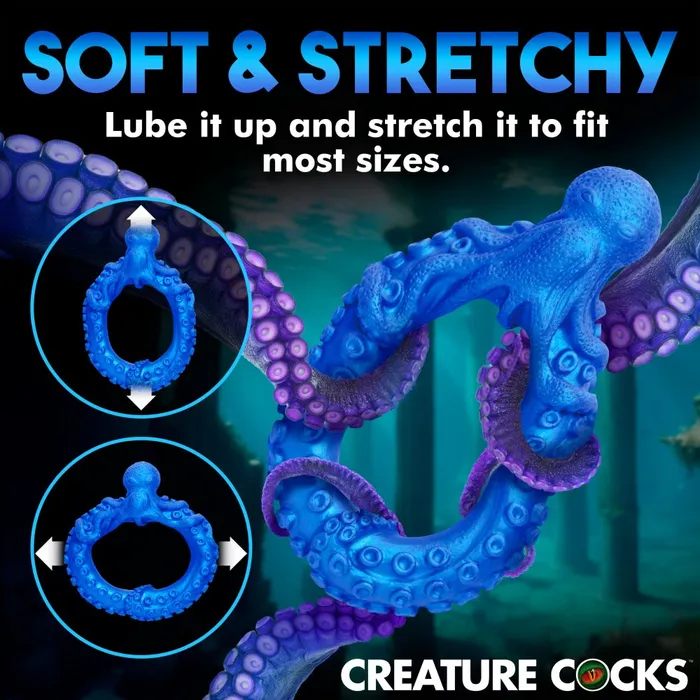 Male Sex Toys Poseidons OctoRing Silicone Cock Ring Creature Cocks