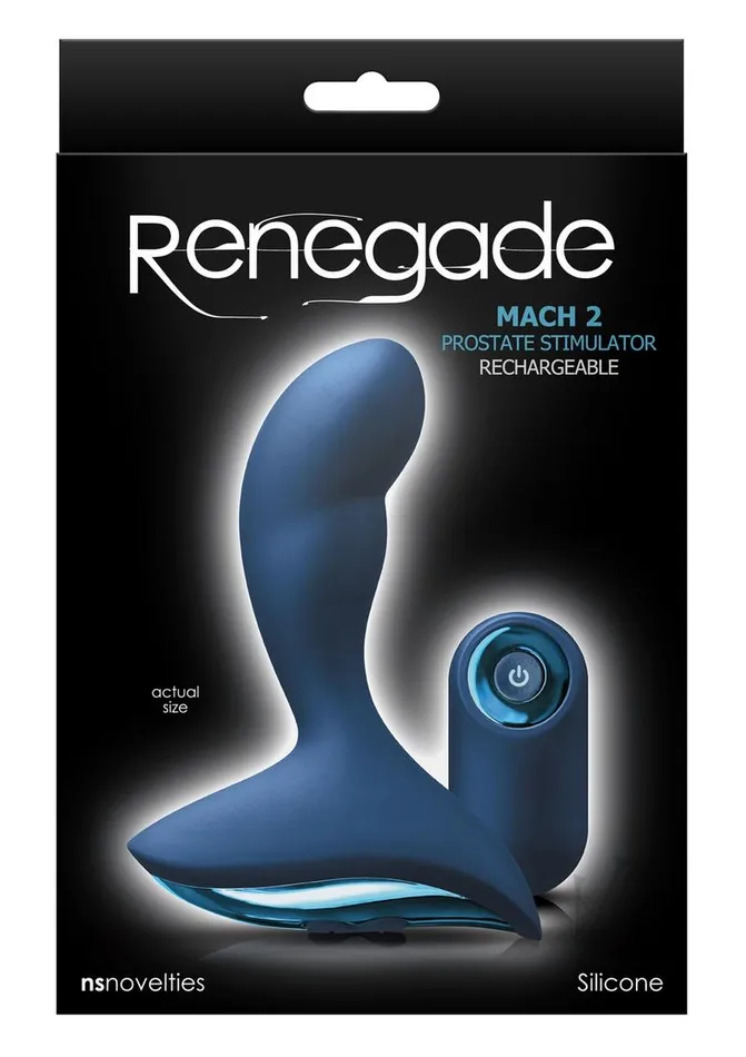 Male Sex Toys Renegade Renegade Mach 2 Rechargeable Silicone Vibrating Prostate Stimulator with Remote Control Blue Male Sex Toys Renegade Renegade Mach 2 Rechargeable Silicone Vibrating Prostate Stimulator with Remote Control Blue
