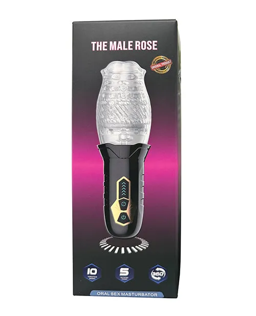 Male Sex Toys The Male Rose Rechargeable Rotating Masturbator BlackClear The Male Rose Male Sex Toys The Male Rose Rechargeable Rotating Masturbator BlackClear The Male Rose