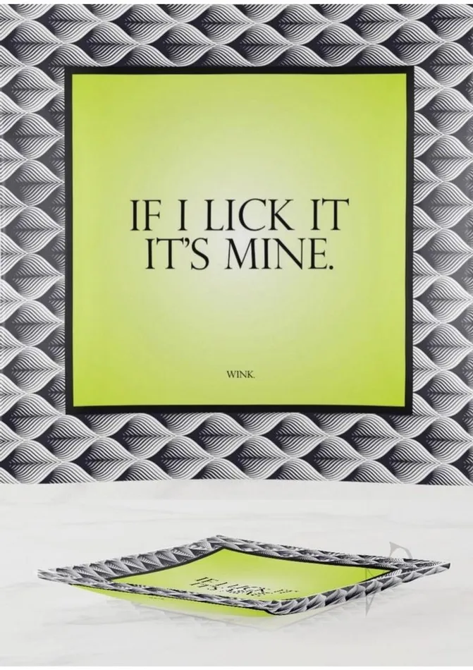 Male Sex Toys Warm Human Warm Human If I Lick It Its Mine Trinket Tray 5X5