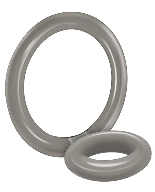 Male Sex Toys Zero Tolerance Bullseye Double Loop Cock Ring with Ball Strap Smoke Zero Tolerance