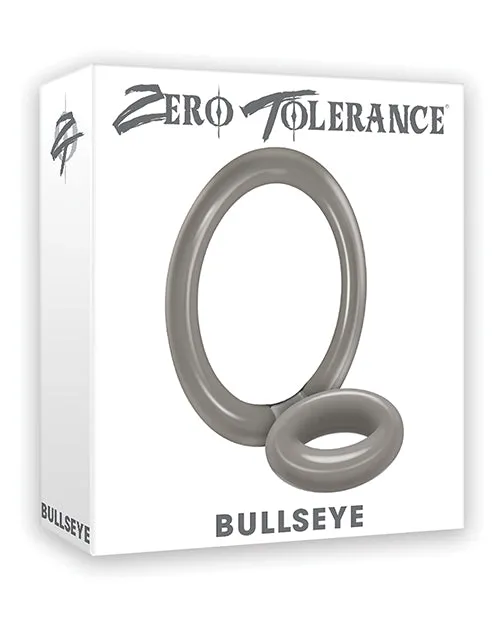 Male Sex Toys Zero Tolerance Bullseye Double Loop Cock Ring with Ball Strap Smoke Zero Tolerance