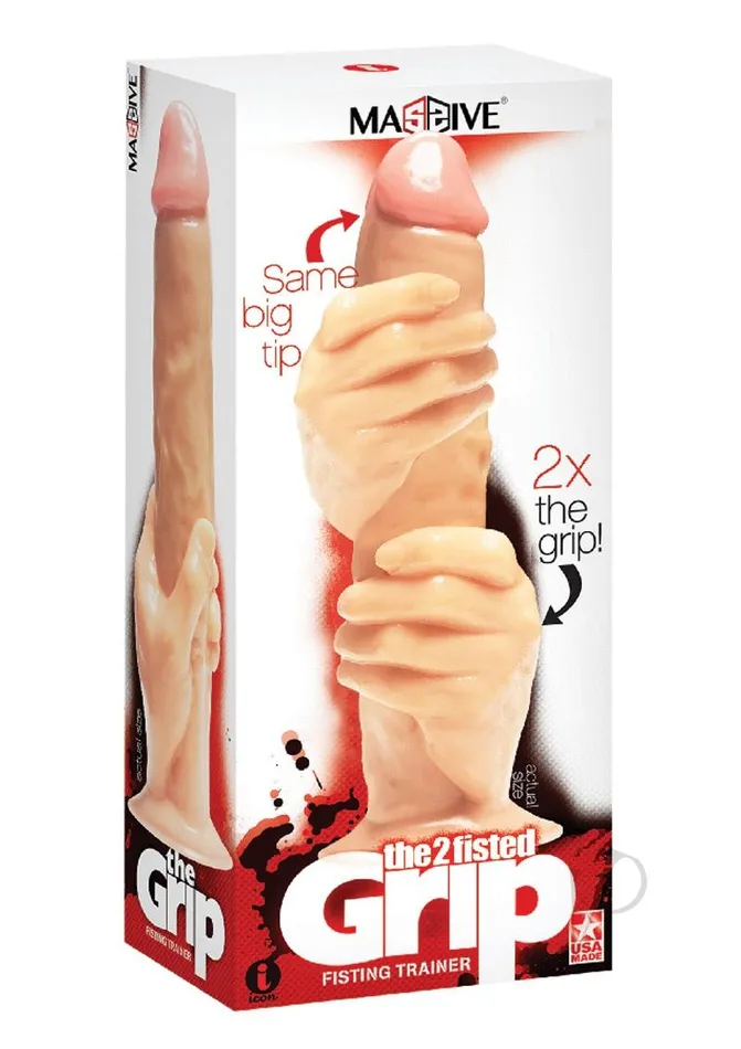Massive Dildos The 2 Fisted Grip 12in Dildo Vanilla