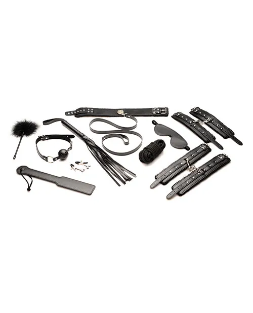 Master Series Couples Master Series Hook Up Plush Bondage Set 10 Piece Black