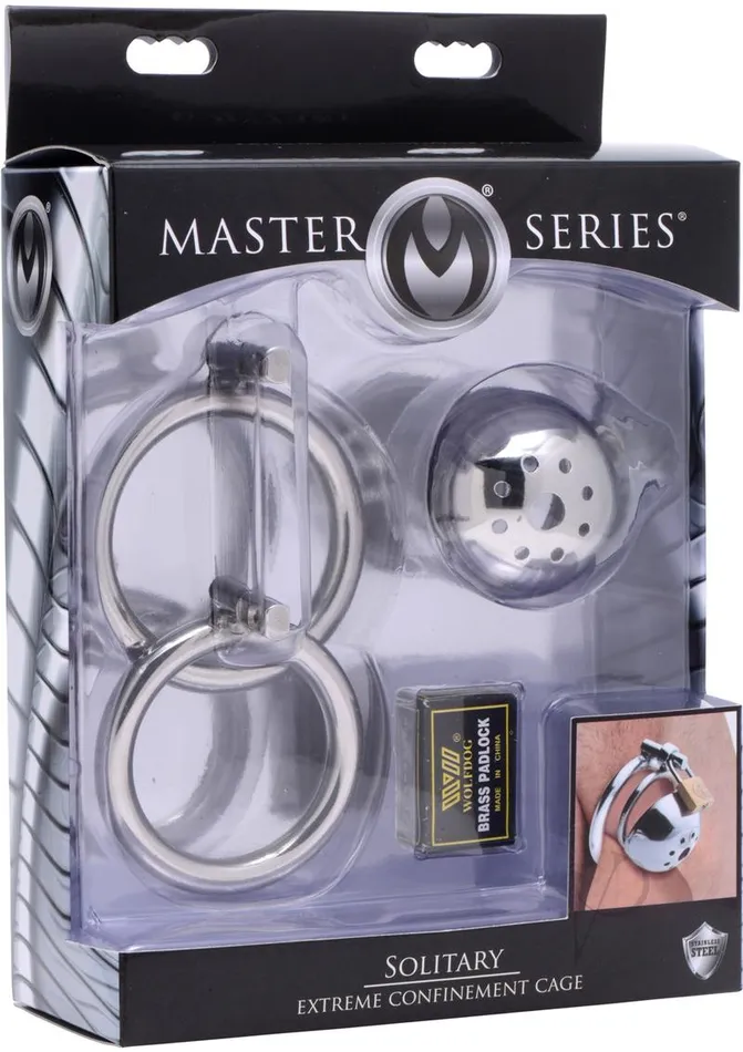 Master Series Solitary Extreme Confinement Cage Silver Master Series Male Sex Toys Master Series Solitary Extreme Confinement Cage Silver Master Series Male Sex Toys