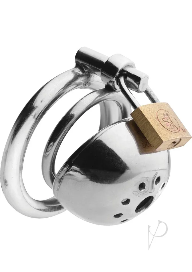 Master Series Solitary Extreme Confinement Cage Silver Master Series Male Sex Toys