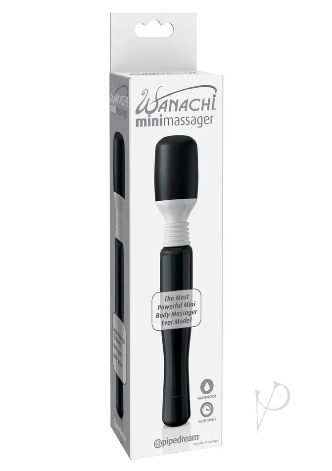 Mini Wanachi Wand Massager Black Wanachi Vibrators