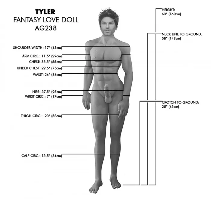 NextGen Dolls Male Sex Toys Tyler Premium Fantasy Male Love Doll