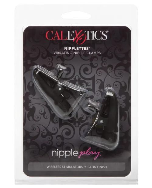 Nipple Play Nipplettes Vibrating Nipple Clamps Black Nipple Play Couples