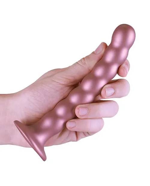 Ouch Beaded GSpot Silicone Dildo 65in Metallic Rose Gold Ouch Female Sex Toys Ouch Beaded GSpot Silicone Dildo 65in Metallic Rose Gold Ouch Female Sex Toys