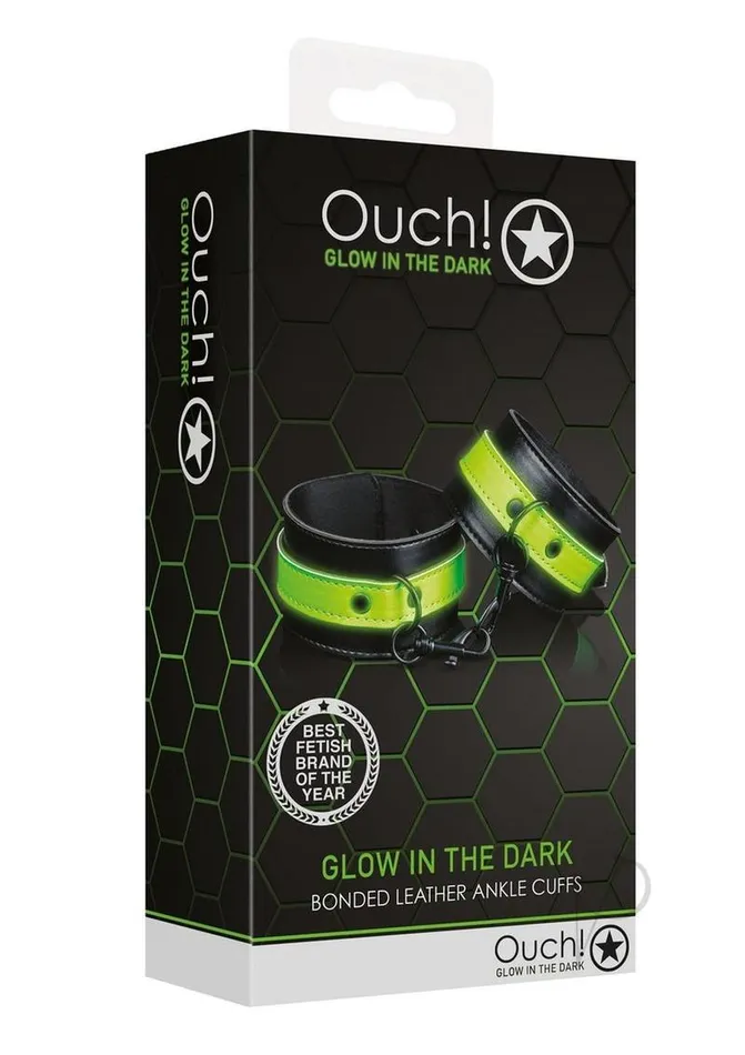 Ouch Hardcuffs Glow in the Dark Green Ouch Female Sex Toys