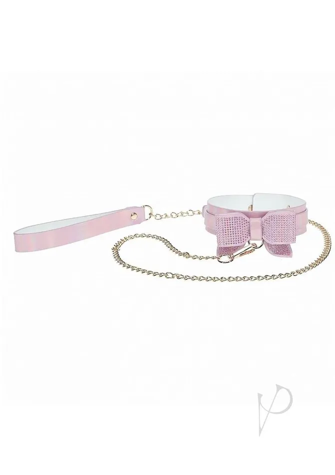 Ouch Paris Collection Collar with Leash Pink Ouch Vibrators