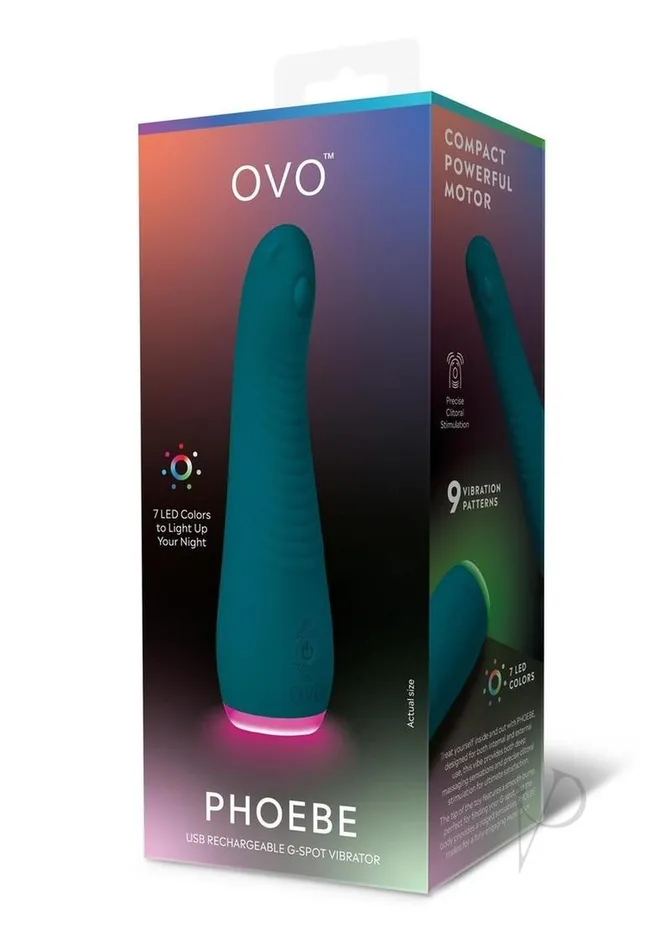 Ovo Vibrators OVO Pheobe GSpot Rechargeable Silicone Vibrator Blue