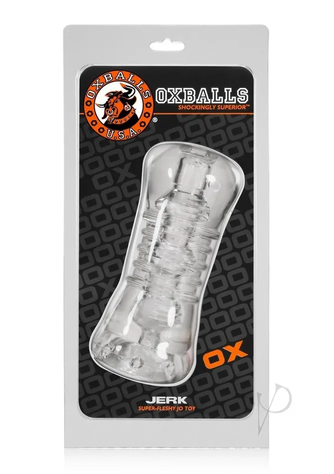 Oxballs Atomic Jock Jerk Masturbator Clear Oxballs Male Sex Toys