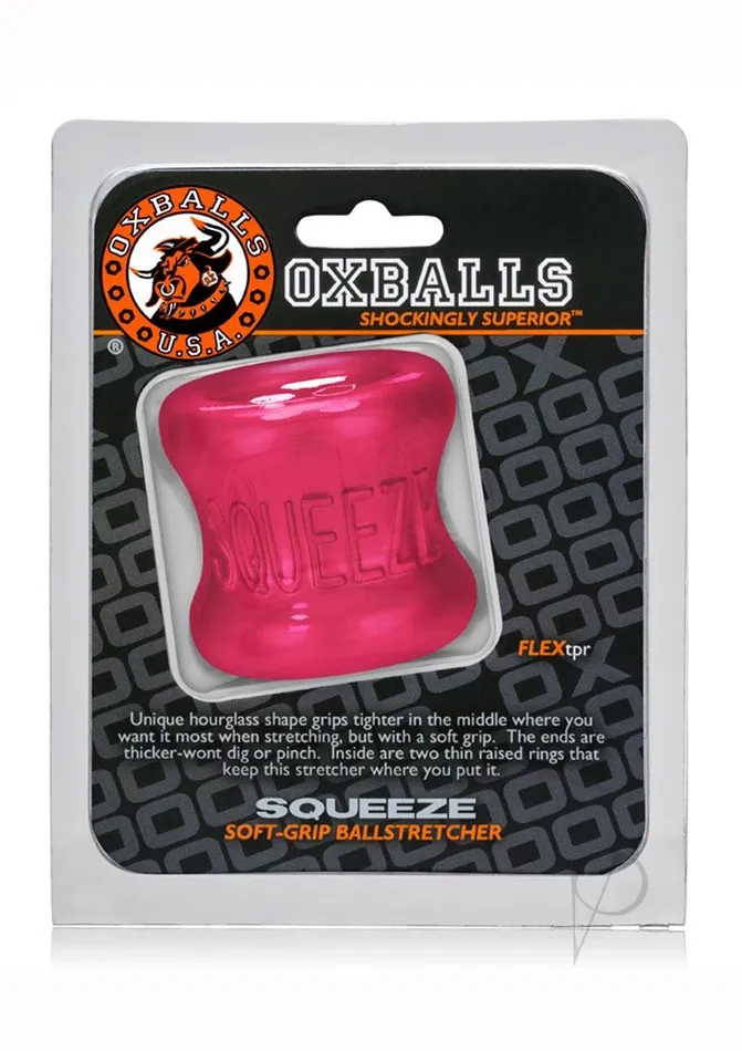 Oxballs Squeeze Soft Grip Ball Stretcher Pink Oxballs Male Sex Toys