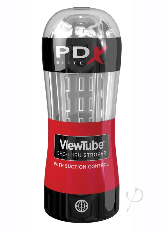 PDX Elite ViewTube Stroker Clear Pdx Elite Male Sex Toys