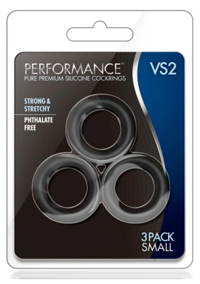 Performance Anal Performance VS2 Pure Premium Silicone Cock Rings Small Black Performance Anal Performance VS2 Pure Premium Silicone Cock Rings Small Black