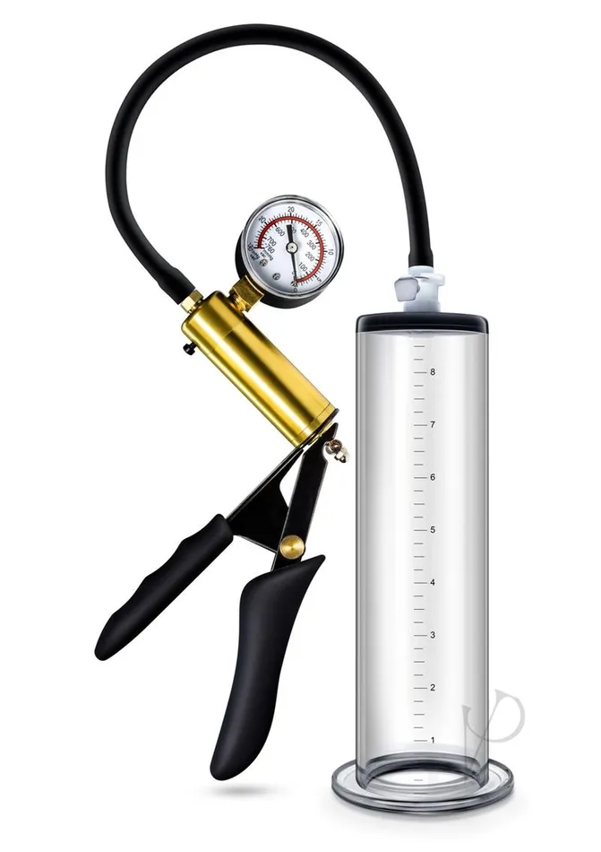 Performance Performance VX6 Vacuum Penis Pump with Brass Pistol and Pressure Gauge 95in Clear Male Sex Toys