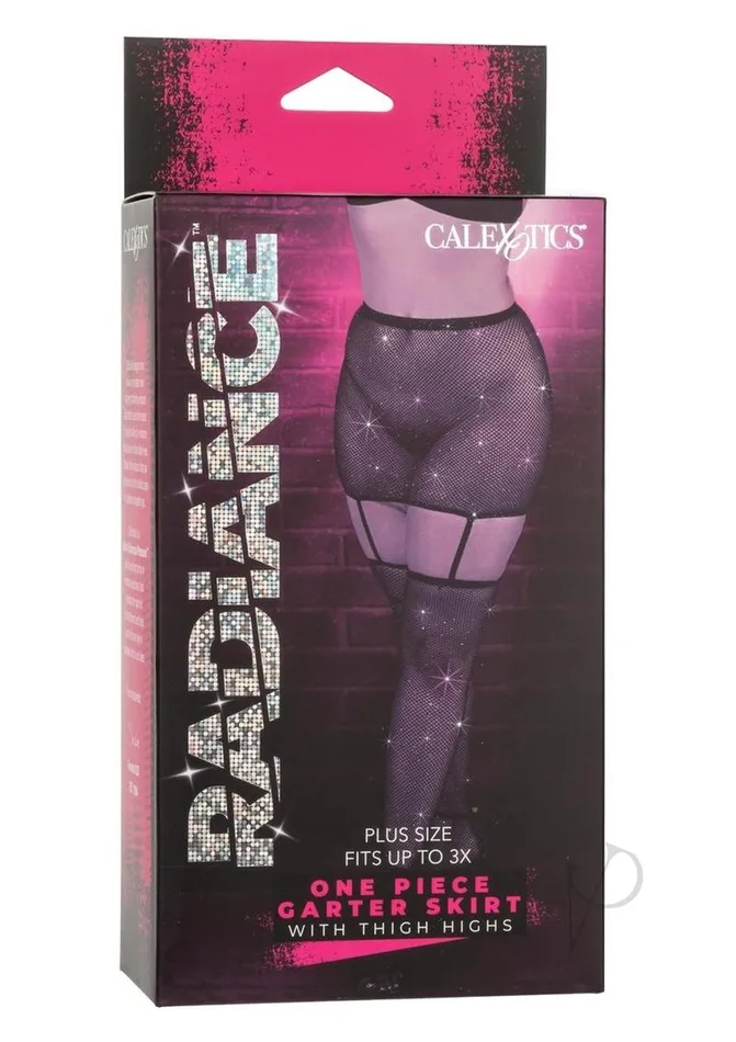 Radiance Radiance One Piece Garter Skirt with Thigh Highs Plus Size Black Plus Size Radiance Radiance One Piece Garter Skirt with Thigh Highs Plus Size Black Plus Size