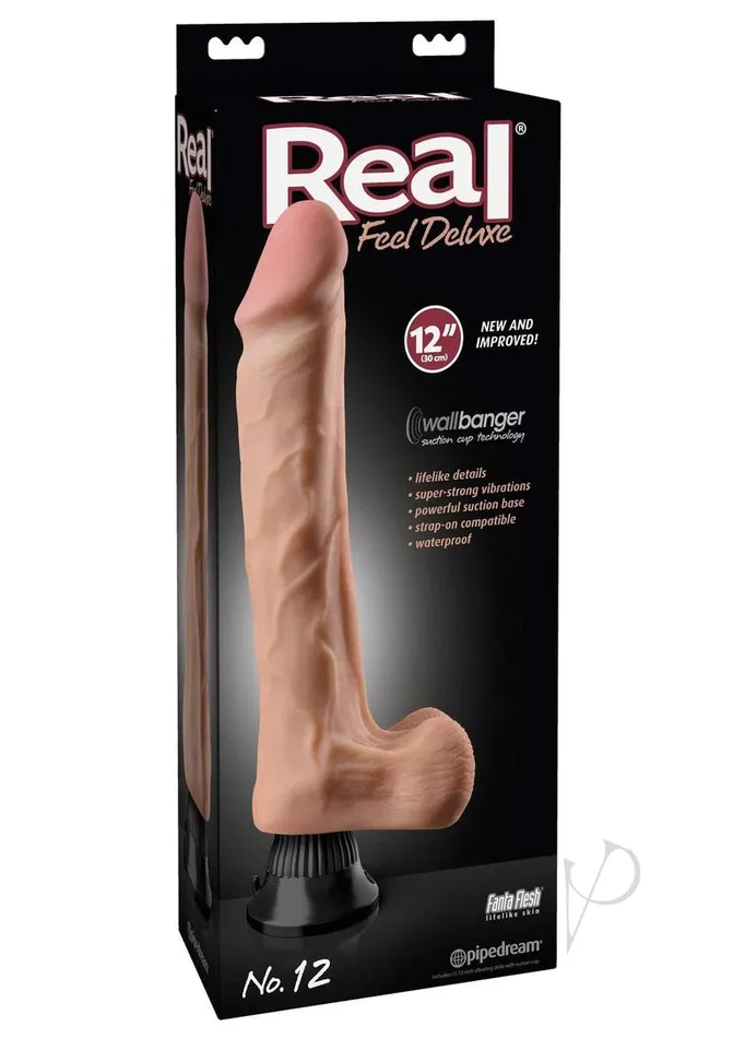 Real Feel Deluxe Dildos Real Feel Deluxe No 12 Wallbanger Vibrating Dildo with Balls Waterproof 12in Vanilla Real Feel Deluxe Dildos Real Feel Deluxe No 12 Wallbanger Vibrating Dildo with Balls Waterproof 12in Vanilla