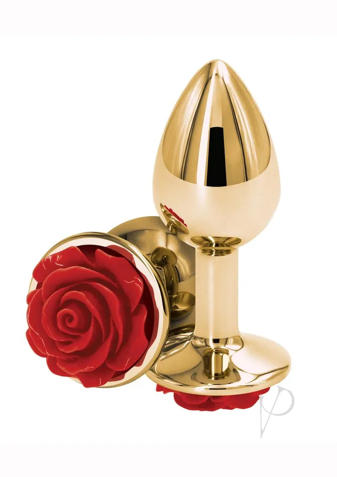 Rear Assets Rose Aluminum Anal Plug Small RedGold Rear Assets Anal Rear Assets Rose Aluminum Anal Plug Small RedGold Rear Assets Anal