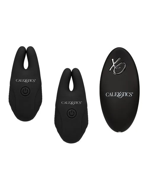 Remote Controlled Vibes Female Sex Toys Silicone Rechargeable Nipple Clamps with Remote Control Black Remote Controlled Vibes Female Sex Toys Silicone Rechargeable Nipple Clamps with Remote Control Black