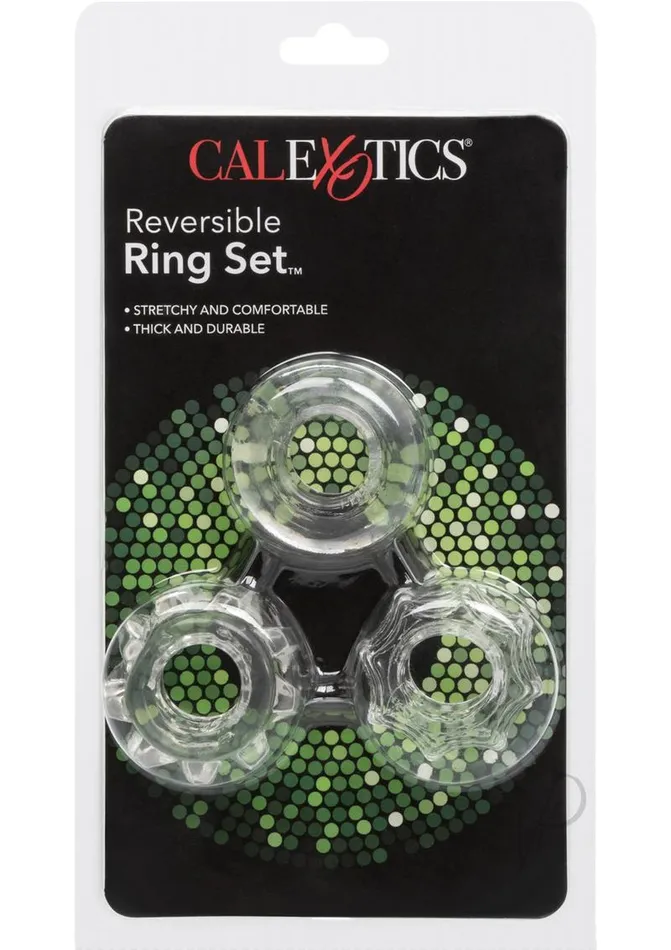 Rings Male Sex Toys Reversible Ring Set Silicone Cock Ring 3 Piece Set Clear Rings Male Sex Toys Reversible Ring Set Silicone Cock Ring 3 Piece Set Clear