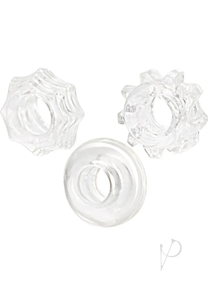 Rings Male Sex Toys Reversible Ring Set Silicone Cock Ring 3 Piece Set Clear
