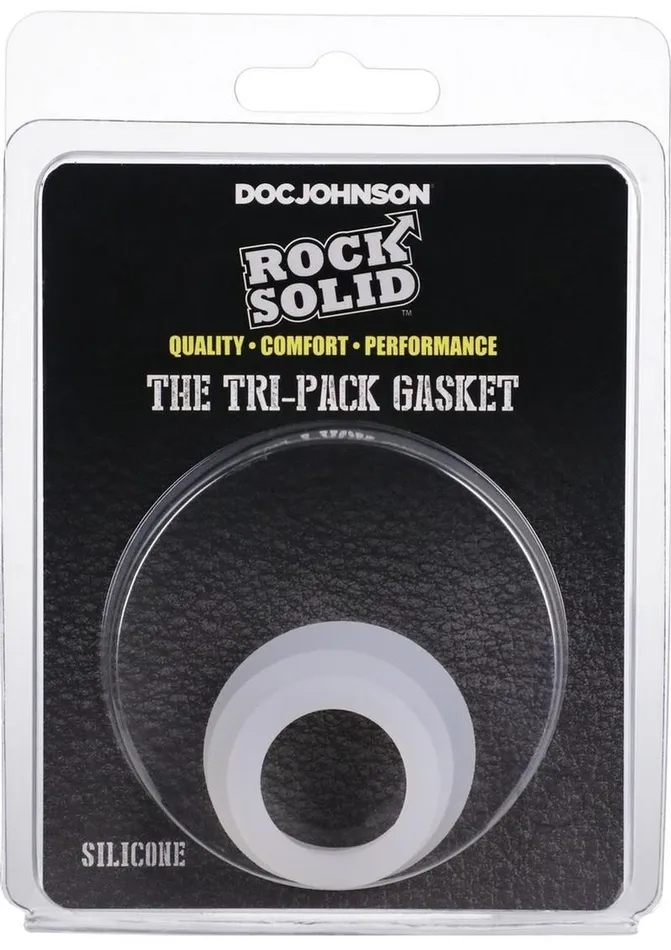 Rock Solid TriPack Silicone Gasket Cock Ring White Rock Solid Male Sex Toys Rock Solid TriPack Silicone Gasket Cock Ring White Rock Solid Male Sex Toys