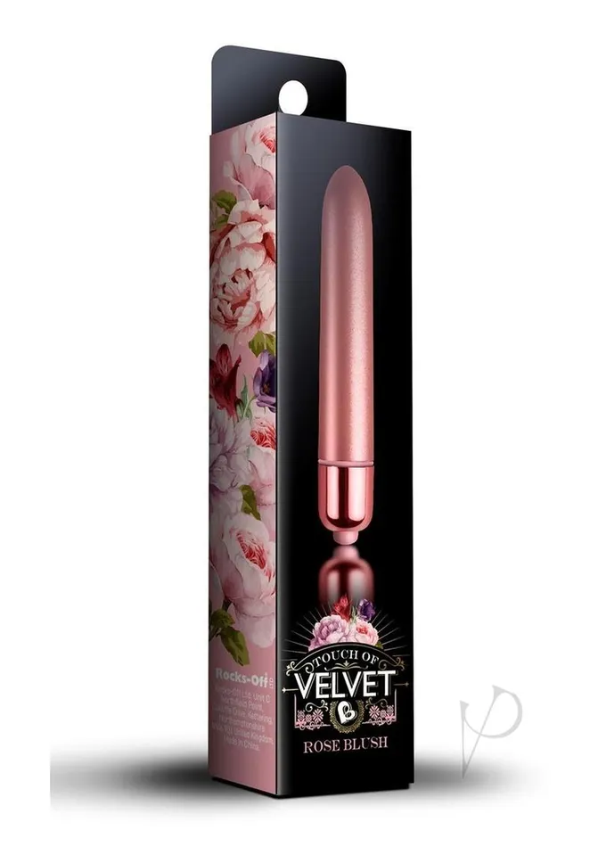 Rocks Off Vibrators Touch Of Velvet Bullet Vibrator Rose Blush