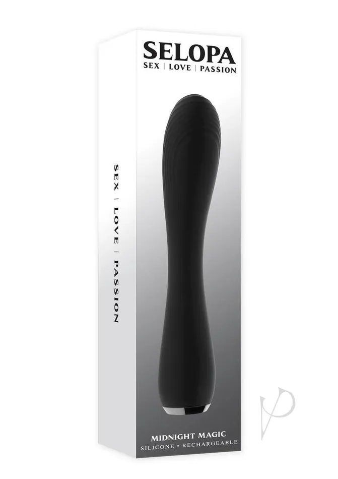 Selopa Selopa Midnight Magic Rechargeable Silicone Vibrator Black Vibrators Selopa Selopa Midnight Magic Rechargeable Silicone Vibrator Black Vibrators