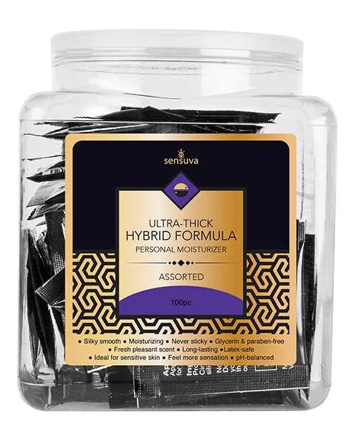 Sensuva Hybrid Personal Moisturizer Tub Asst Tub of 100 Sensuva Anal