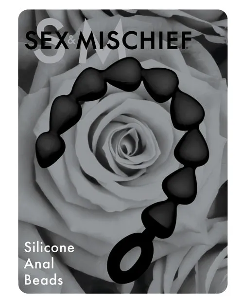 Sex And Mischief Anal Sex and Mischief Silicone Anal Beads Black Sex And Mischief Anal Sex and Mischief Silicone Anal Beads Black