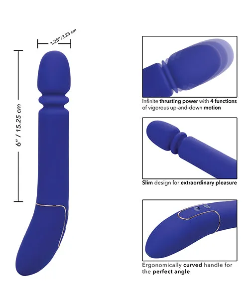 Shameless Shameless Slim Thumper Silicone Rechargeable Thrusting Vibrator Blue Vibrators Shameless Shameless Slim Thumper Silicone Rechargeable Thrusting Vibrator Blue Vibrators