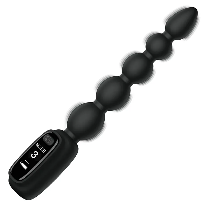 Silicone Anal Beads with Digital Display Bang Male Sex Toys