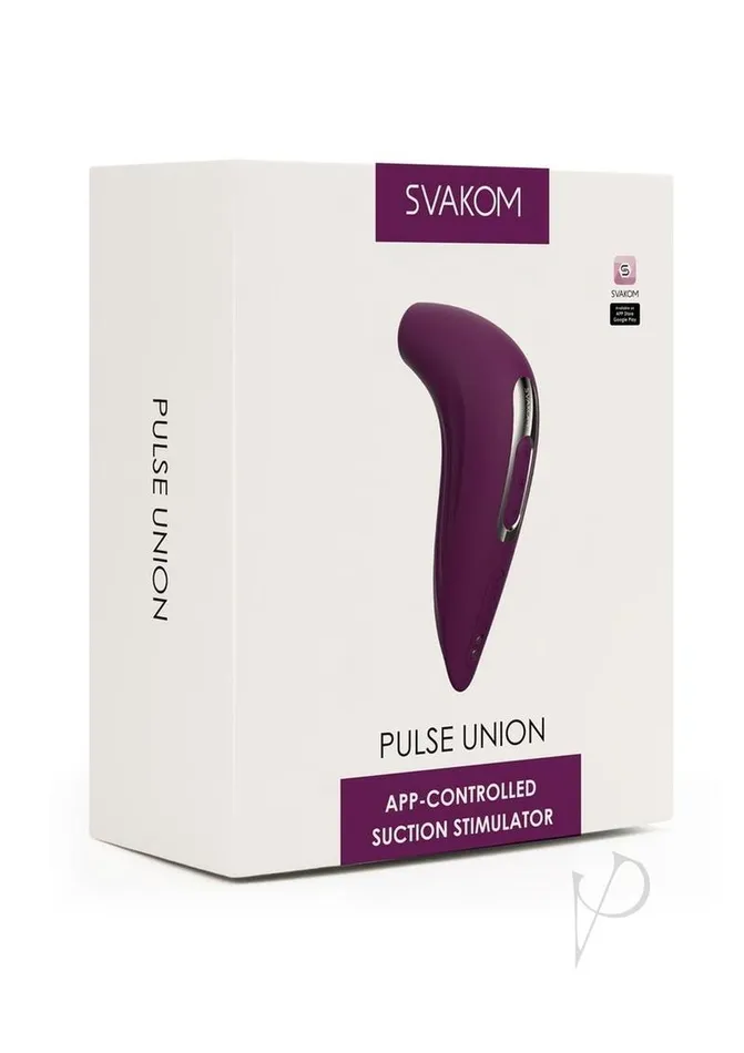 Svakom Svakom Pulse Union App Compatible Silicone Suction Stimulator VioletSilver Female Sex Toys Svakom Svakom Pulse Union App Compatible Silicone Suction Stimulator VioletSilver Female Sex Toys