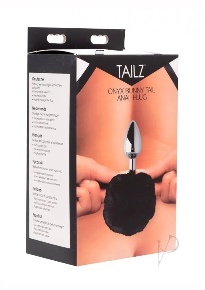 Tailz Onyx Bunny Tail Anal Plug Black Tailz Anal
