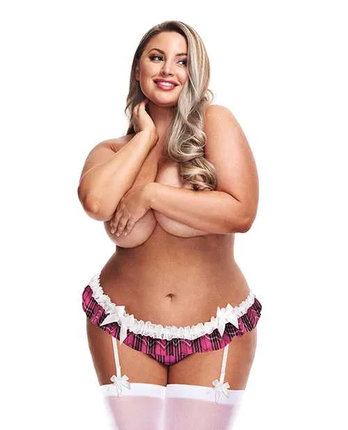 Teachers Pet Teachers Pet School Girl Garter Skirt Pink XL Vibrators