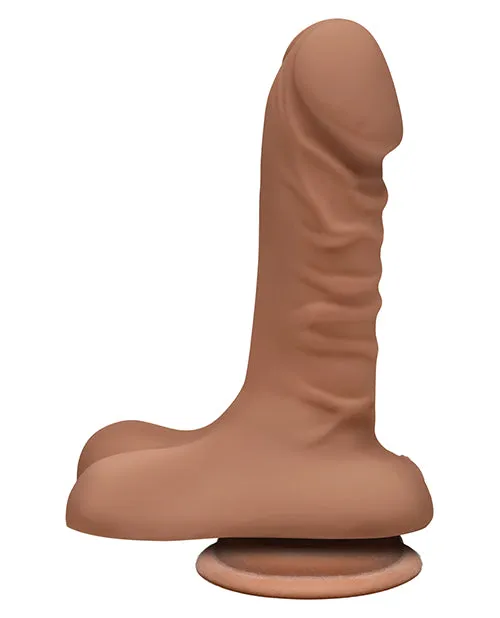 The D Female Sex Toys The D Super D Ultraskyn Dildo with Balls 6in Caramel The D Female Sex Toys The D Super D Ultraskyn Dildo with Balls 6in Caramel