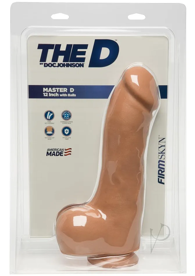 The D Master D Firmskyn Dildo with Balls 12in Vanilla The D Dildos