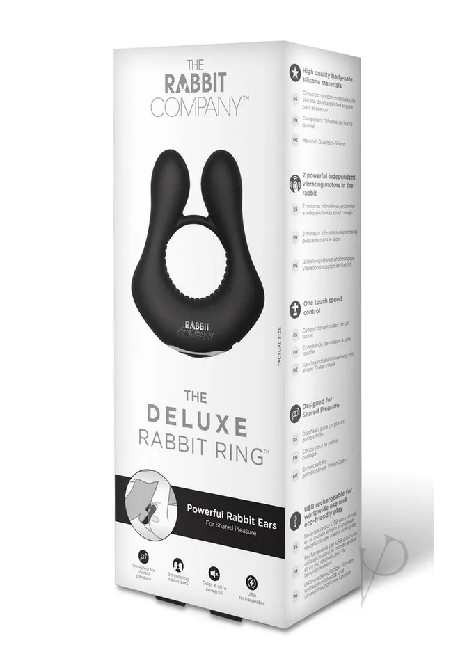 The Rabbit Company Vibrators The Rabbit Company The Deluxe Rabbit Ring Rechargeable Silicone Couples Ring Black The Rabbit Company Vibrators The Rabbit Company The Deluxe Rabbit Ring Rechargeable Silicone Couples Ring Black