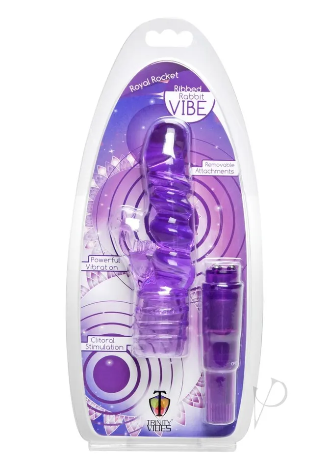 Trinity Vibes Vibrators Trinity Vibes Royal Rocket Ribbed Rabbit Vibrator Purple Trinity Vibes Vibrators Trinity Vibes Royal Rocket Ribbed Rabbit Vibrator Purple