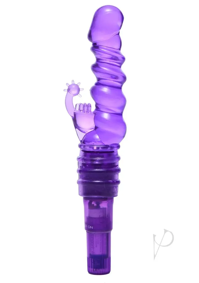 Trinity Vibes Vibrators Trinity Vibes Royal Rocket Ribbed Rabbit Vibrator Purple