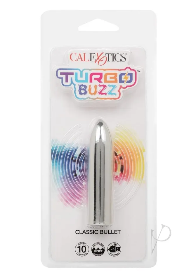 Turbo Buzz Female Sex Toys Turbo Buzz Classic Rechargeable Bullet Silver