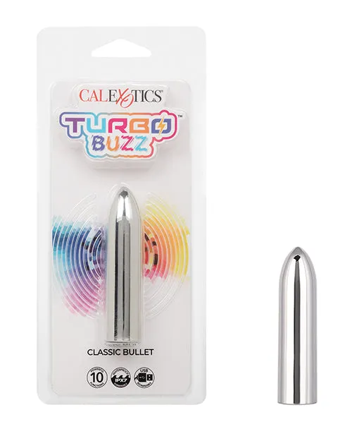 Turbo Buzz Female Sex Toys Turbo Buzz Classic Rechargeable Bullet Silver