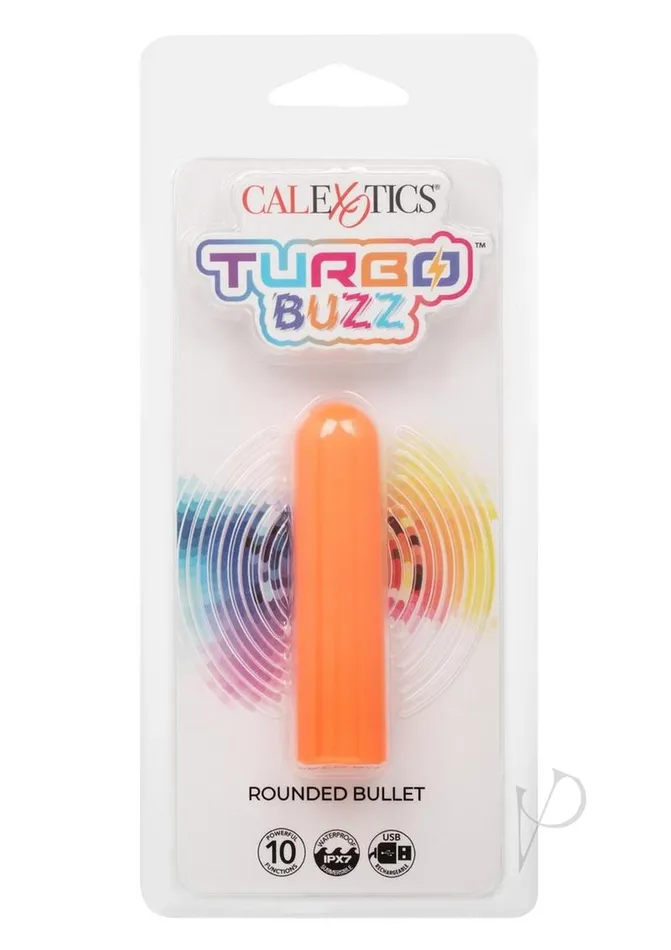 Turbo Buzz Turbo Buzz Rechargeable Rounded Bullet Orange Female Sex Toys